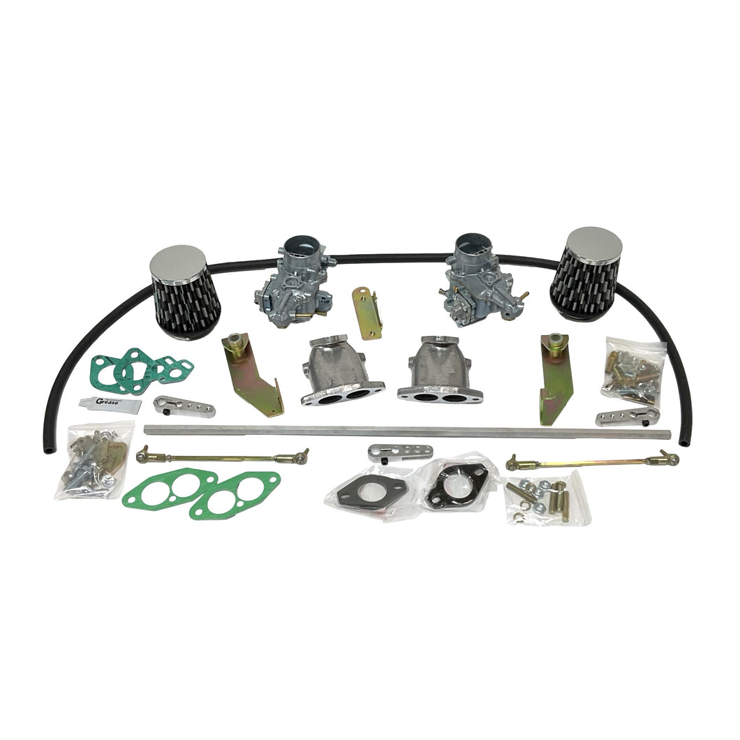 DBC 34 ICT Style Dual Carburetor Kit for Dual Port Beetle Ghia Thing 129-7411