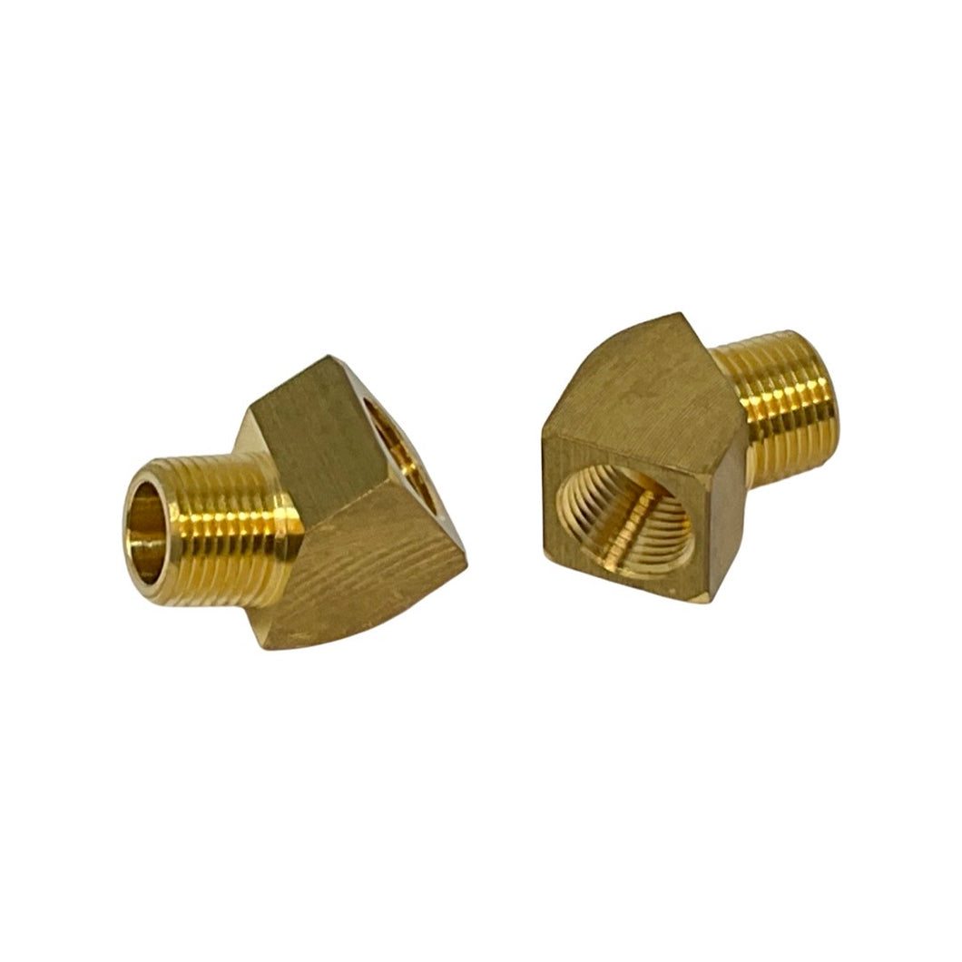 3/8 NPT 45 Degree Male/female Fitting Brass Each