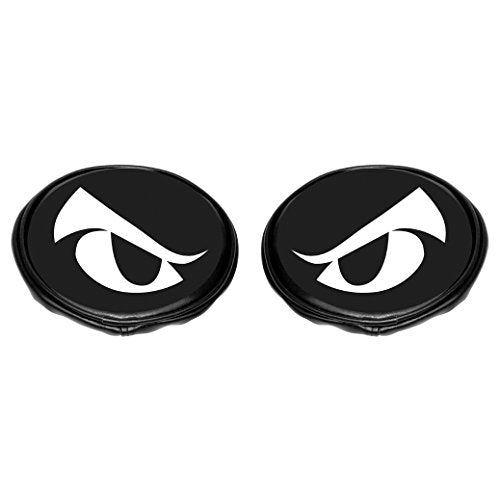 Empi 6 inch Black Vinyl Light Covers with Eyes for Off Road Lights - Pair - 16-9148