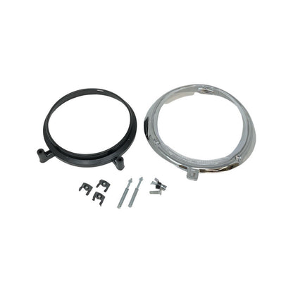 Headlight Rim Assembly w/Turn Signal - Plastic Chrome - Pair - 111941121CHR