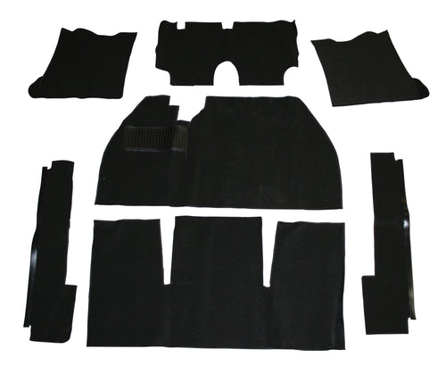 Empi Black 7-Piece Carpet Kit No Footrest for 1969-72 Beetle Sedan 00-3911-0