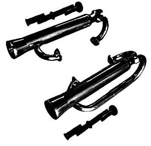 Empi 1-1/2 Inch Black Racing Dual Exhaust with Baffles - 0037080