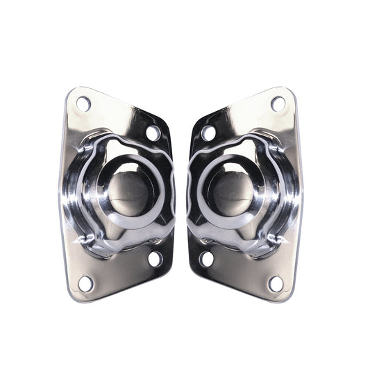Empi Stainless Swing Axle Torsion Spring Plate Caps - Pair - 17-2696-0