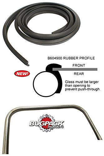 BugPack Windshield Rubber for Tube Frame - 12 Foot Roll - B6-0490