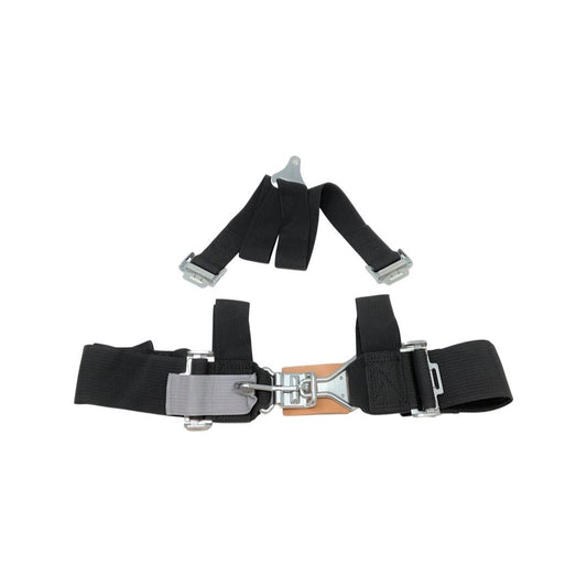 Latest Rage Black 3 Point V Seat Belt w/Quick Latch Release - Each - DLX323VBK