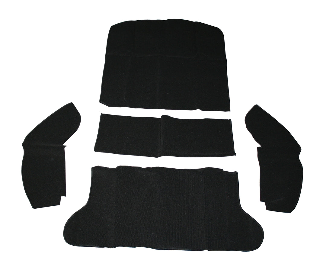 Empi Black 5 Piece Rear Well Carpet Kit for 65-72 Beetle Sedan - 3915