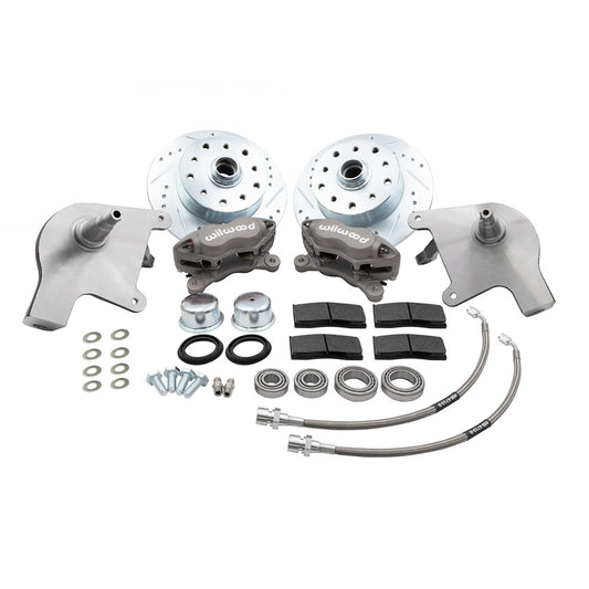Wilwood 4 Piston Chevy/Porsche Drop Spindle Disc Brake Kit - BJ Beam - 22-2160
