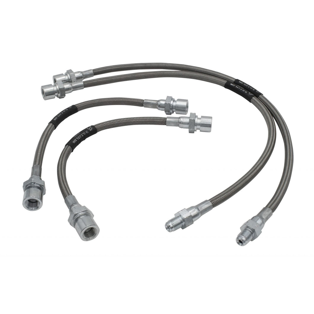 Empi Stainless Steel Brake Hose Kit for 1958-64 VW Beetle - 4 Pieces 00-5585-0