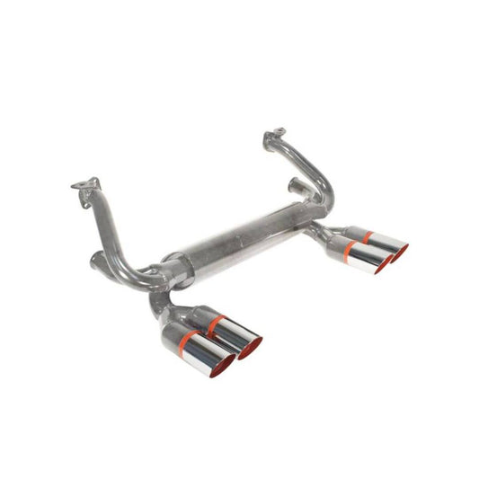 Tri-Mil 1-3/8in Targa 4 Tip Raw Steel Exhaust w/Chrome Tips - 2121R