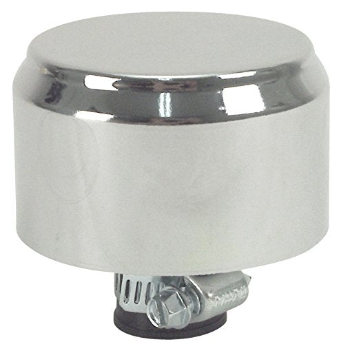 Empi 1/2 Inch Inlet Mini Breather Filter with Chrome Shield - 9052