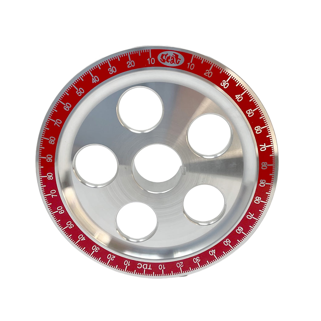 Scat Red Santana 6-3/4in Billet Degree Crank Pulley for VW Type 1 - 80227R