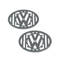 Load image into Gallery viewer, Billet Aluminum Gear Logo Style Horn Grill Pair for 1954-67 Beetle DC853641-VWG
