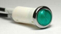 K4 Switches 1/2 Inch Green 12v Indicator Light with Wire Leads - 17-466