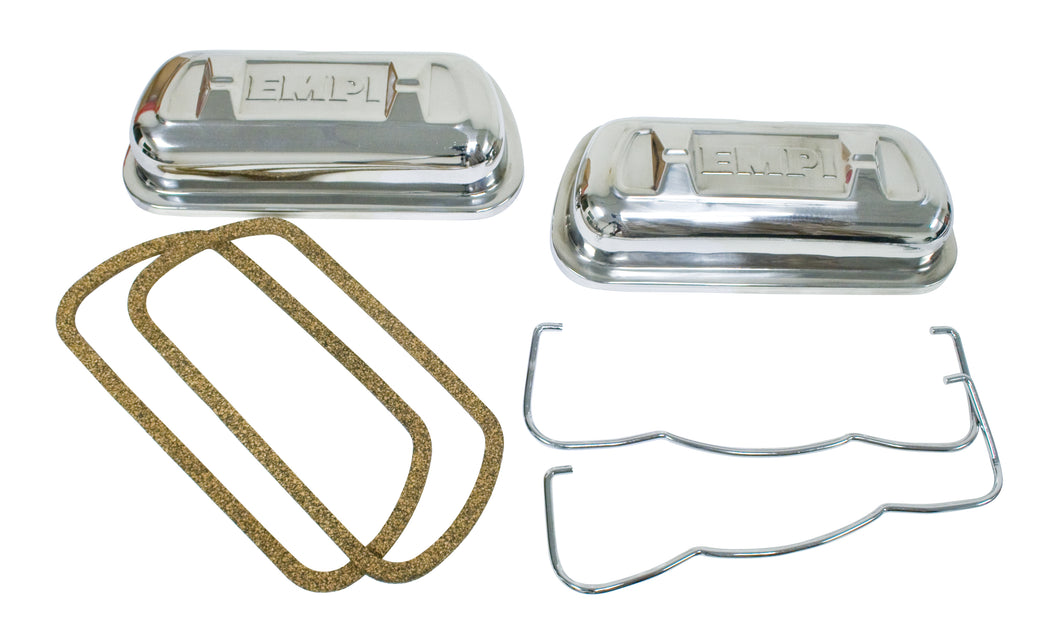 Empi Stainless Valve Covers with Bales for VW Type 1 - 16-9470