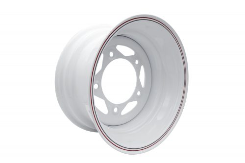 Empi White Wagon Wheel 5x205mm Ball Seat 15x8 Inch - Each - 10-1017