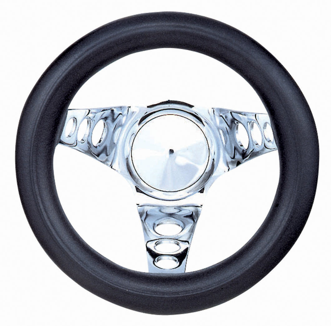 Empi 3 Spoke Steering Wheel 8-1/2 Inch Diameter 4-1/2 Inch Dish - 79-4050