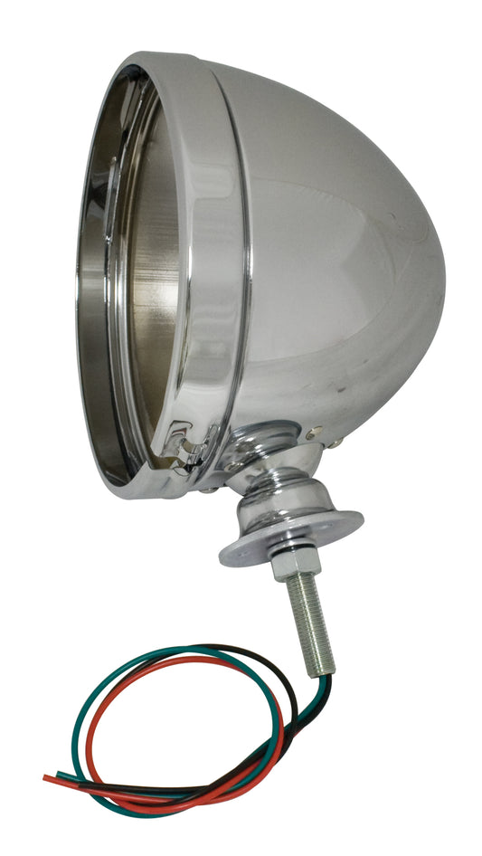 Empi 7 Inch Chrome Headlight Shell with H4 Plug Pigtail - 9307-7