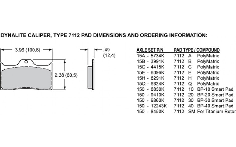 Wilwood Brake Pads for Dynalite 4 Piston Calipers - 150-8850K