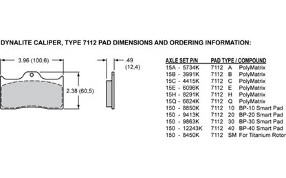 Wilwood Brake Pads for Dynalite 4 Piston Calipers - 150-8850K