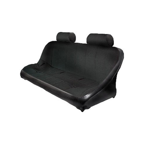 Race Trim 48 Inch Rear Bench Seat w/Headrests Black Vinyl and Fabric - 62-2807-0