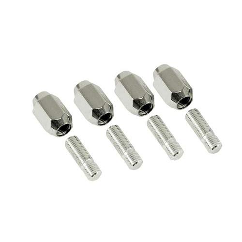 Empi 14mm Wheel Stud and Chrome Nut Kit 60 Degree Taper - 4 Pack - 9534