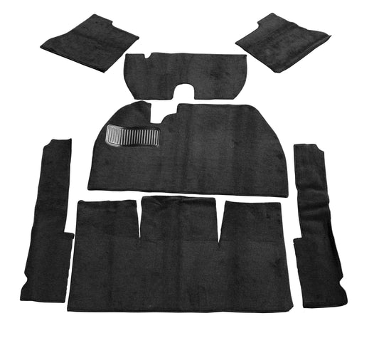 Empi Black 7-Piece Carpet Kit No Footrest for 1958-68 Beetle Sedan 00-3081-0
