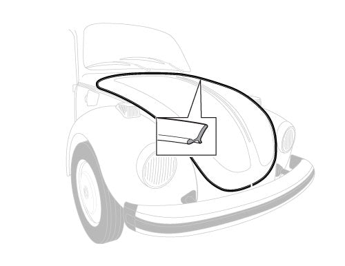 Front Trunk Hood Seal for 1974-79 VW Super Beetle - 133823731