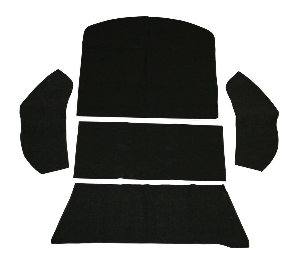 Empi Black Rear Carpet Kit for 73-77 Beetle - 5 Piece - 3916