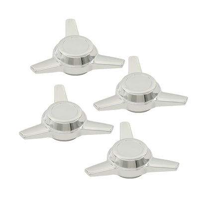 Empi 3 Spoke Chrome Knock Off Center Caps - Set of 4 - 9621