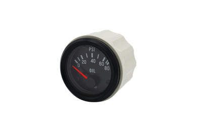 VDO 2-1/16in Black Oil Pressure Gauge 0-80 PSI - V350040