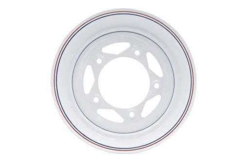 Empi White Wagon Wheel 5x205mm Ball Seat 15x5 Inch - Each - 10-1014