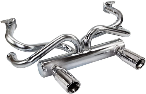 Chrome 2-Tip Exhaust Muffler for VW Type 1 Beetle - AC251420
