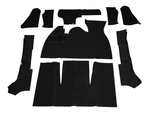 Empi Black Carpet Kit w/Footrest for 1971-72 Super Beetle Convertible 00-3982-0