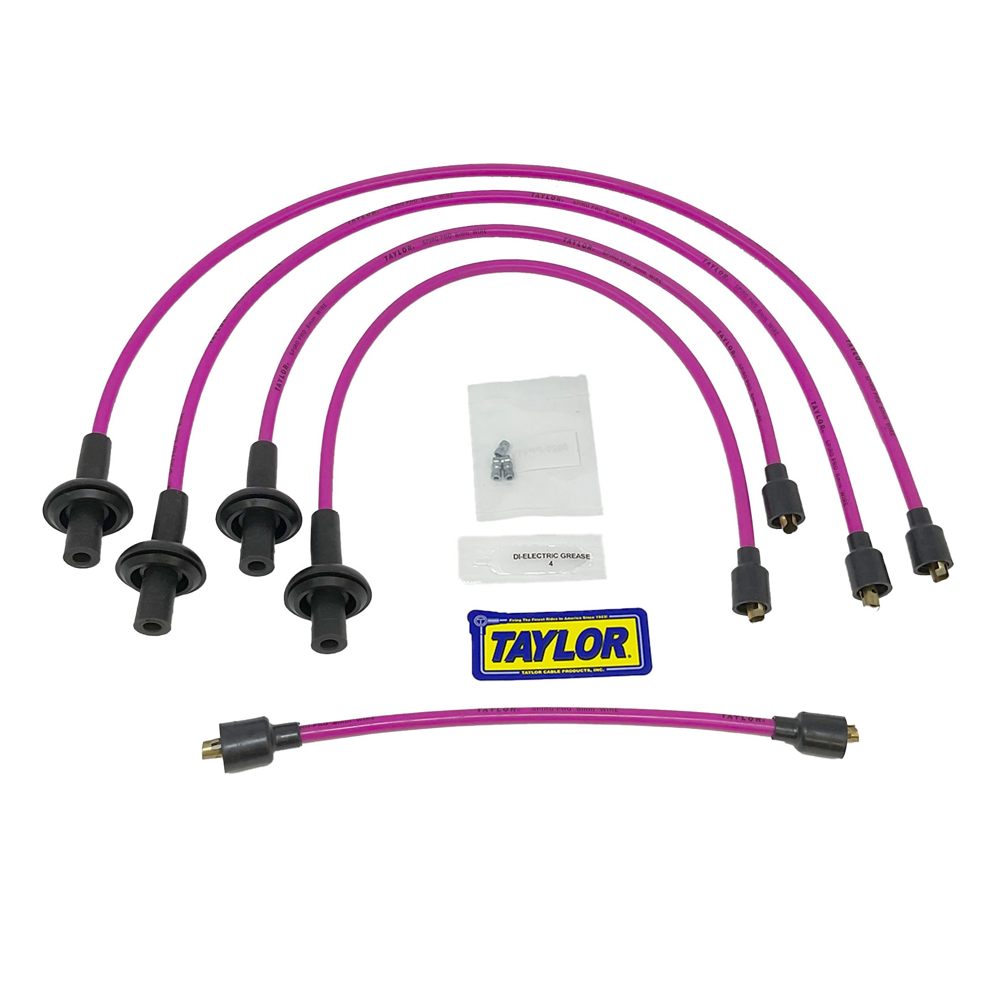Taylor Cable 74791 Pink 8mm Spiro-Pro Spark Plug Wires for Type 1 Beetle