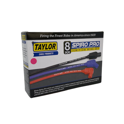 Taylor Cable 74791 Pink 8mm Spiro-Pro Spark Plug Wires for Type 1 Beetle
