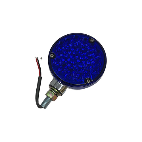 Blue LED Tail Light 4 Inch Diameter with Post Mount - 945192B