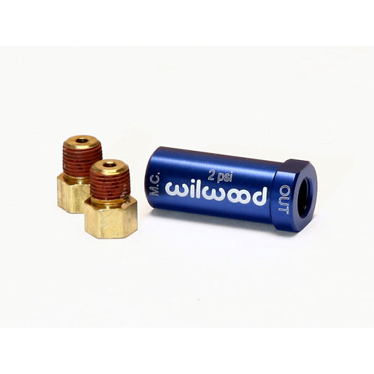 Wilwood 2psi Residual Brake Valve with 3/16 SAE Fittings 260-13783