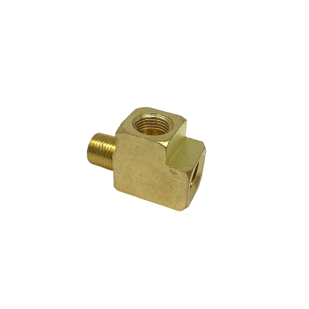 Brass Tee Adapter M10x1.0 for Gauges and Senders - Each 9206