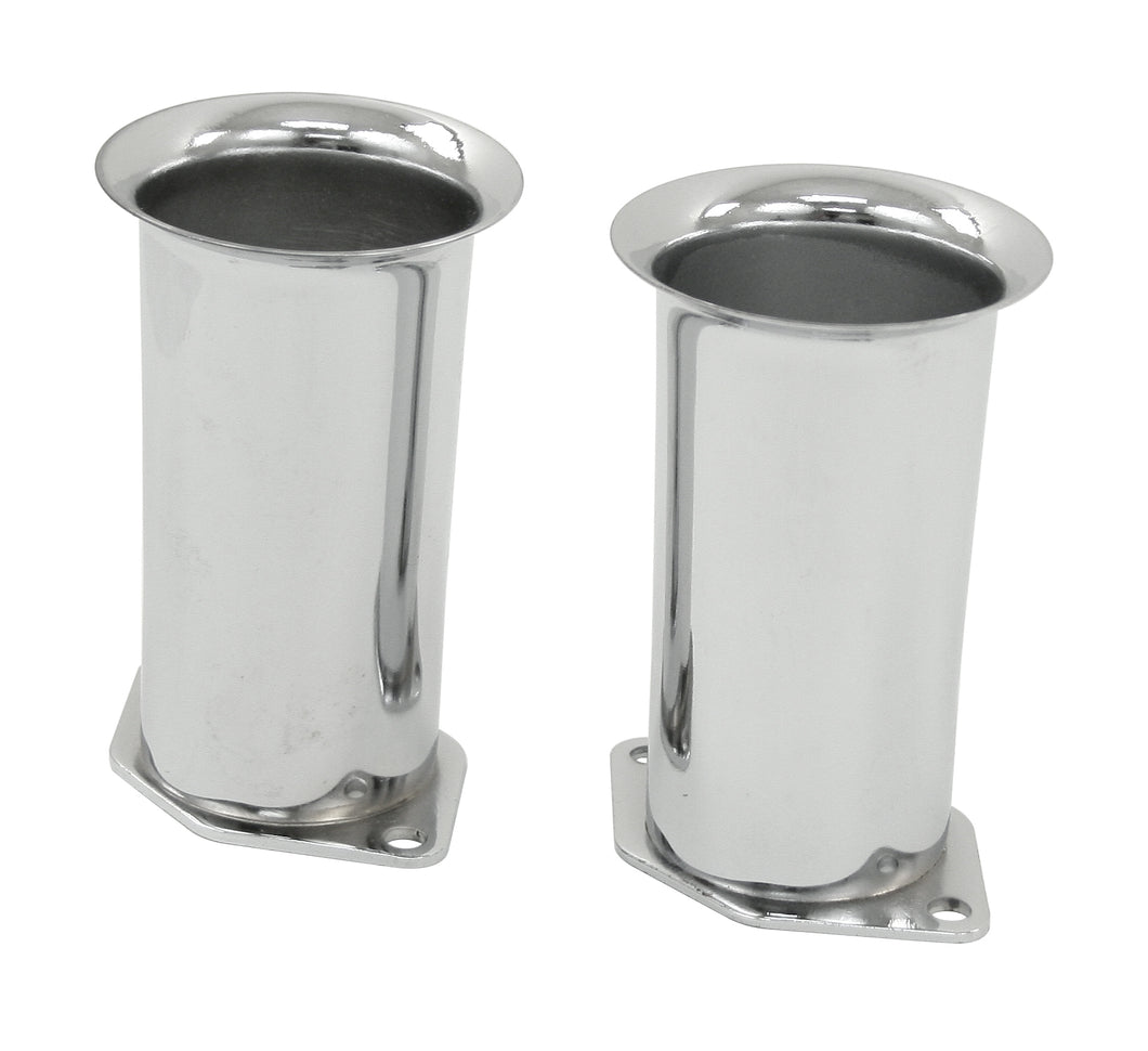 Chrome Velocity Stack 4 Inch Tall for IDF HPMX DLRA - Pair - 43-6054