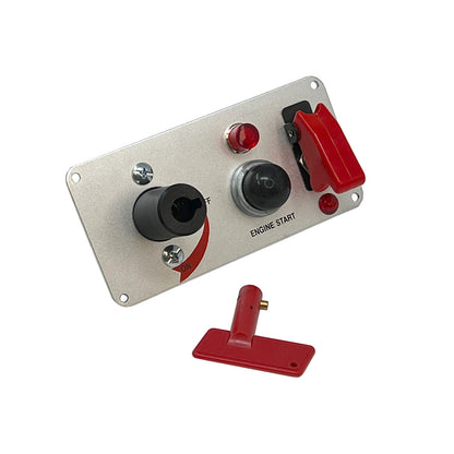 Southwest Speed 390-205 Racing Switch Panel With Toggle, Button, And Indicator Light