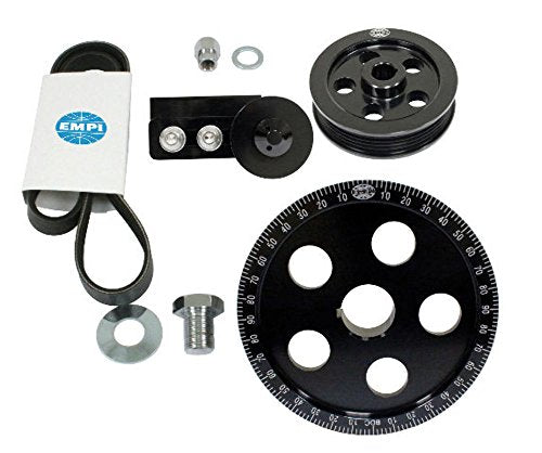 Empi Black Serpentine Belt Pulley System for VW Type 1 - 17-2911