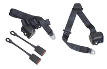 Load image into Gallery viewer, Empi Black 3 Point Retractable Seat Belt w/Mounting Hardware - Pair - 3851
