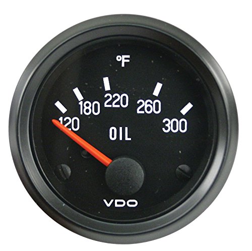 VDO 2-1/16in Black 300 Degree Temperature Gauge - V3-1001-2