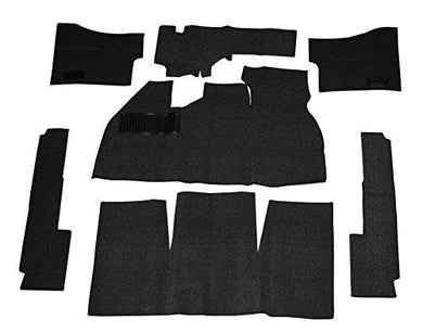 Empi Black 7 Piece Carpet Kit for 69-72 Beetle Sedan with Footrest - 3910