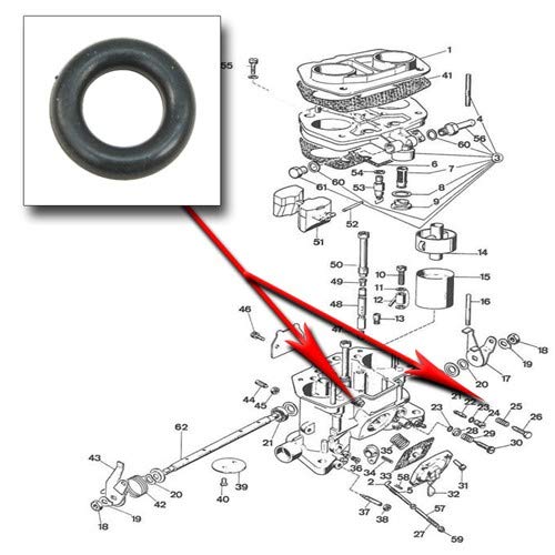 Empi Idle Jet O-Ring for IDF HPMX 40/44/48 - Each - 43-6417