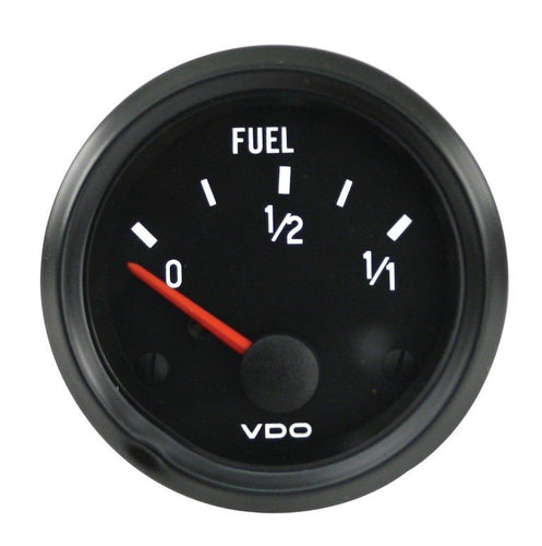VDO 2-1/16in Black Fuel Gauge for 73-10 Ohm Senders - V3-0102