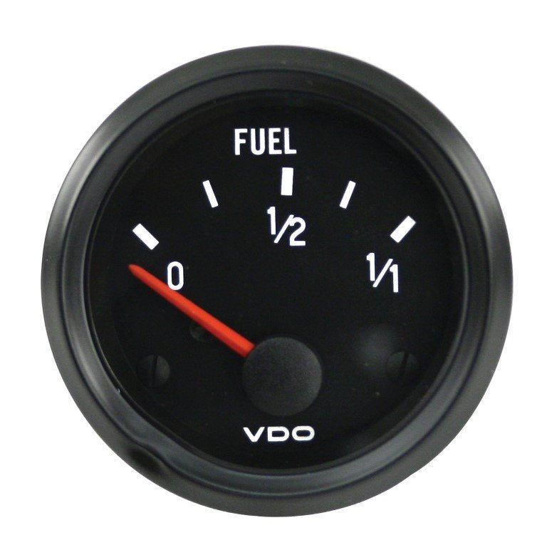 VDO 2-1/16in Black Fuel Gauge for 73-10 Ohm Senders - V3-0102