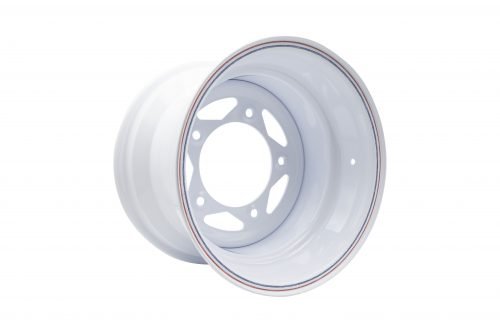 Empi White Wagon Wheel 5x205mm Ball Seat 15x10 Inch - Each - 10-1018