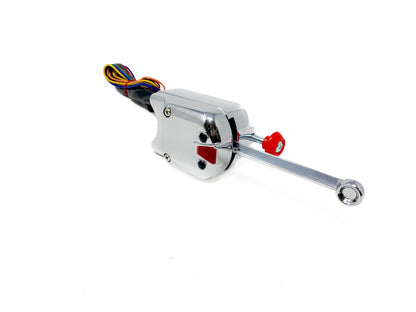 Universal Chrome Turn Signal Switch 12v with Flasher - Metal Body - 16-2101