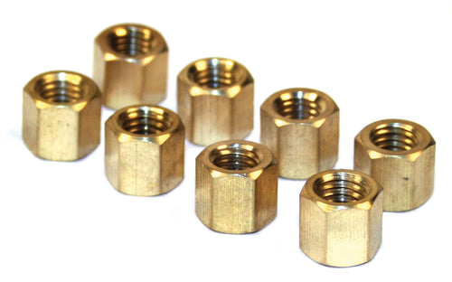 Empi M8-1.25 Brass Intake or Exhaust Nuts - Set of 8 - 43-6051